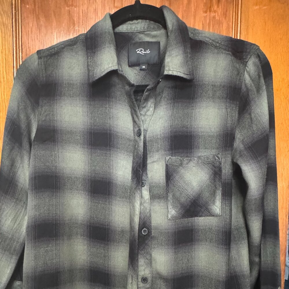Rails Hunter Buttondown Moss Ash Size XS NWOT